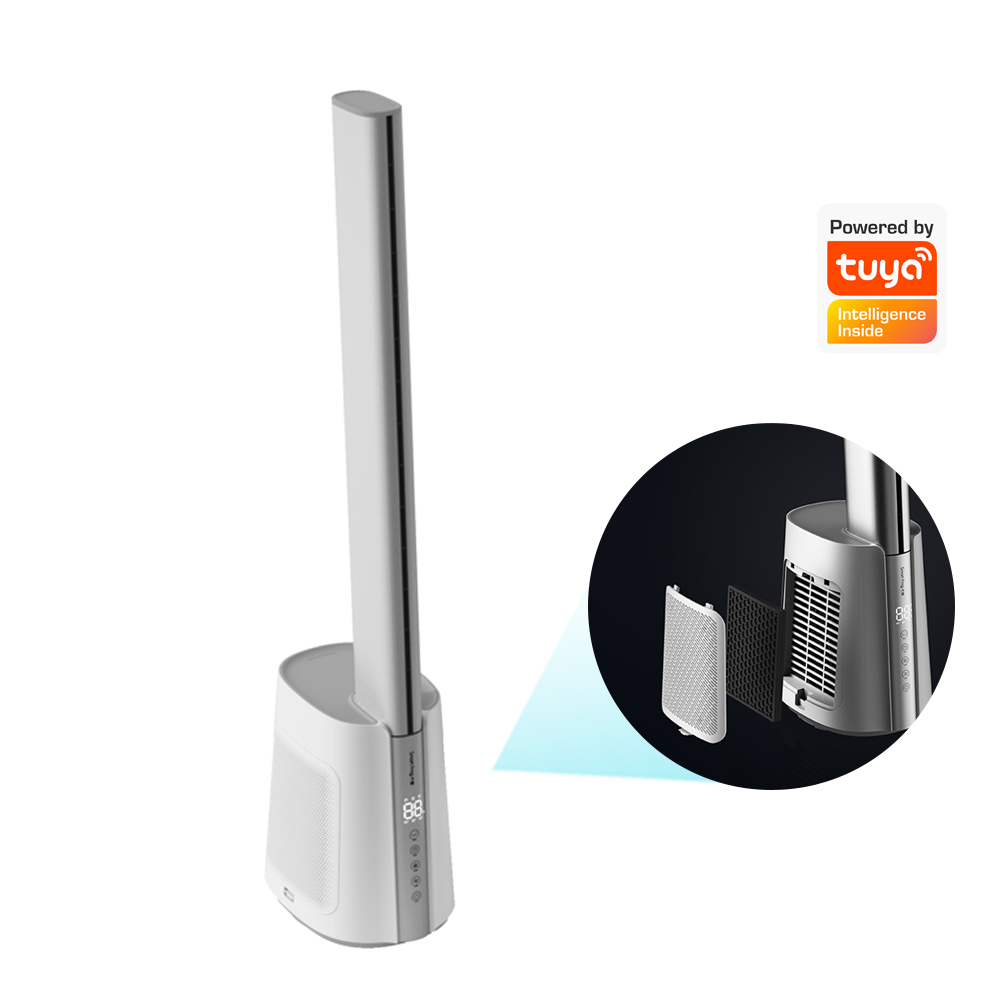 Smart Home Appliances 2023 Ventilador De Torre Sin Aspas Low Noise Remote Tower Bladeless Fan 